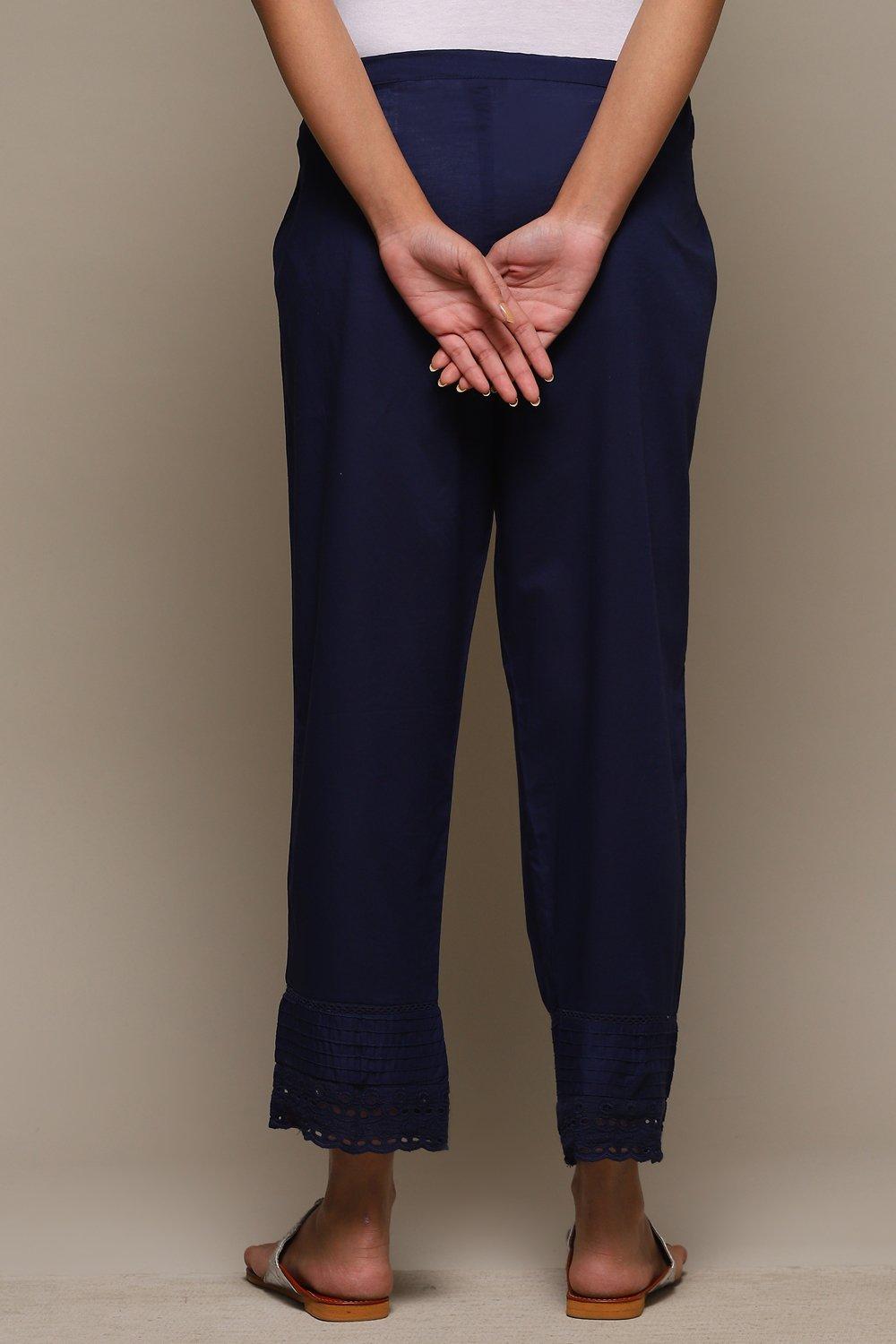 Red Cotton Solid Pant image number 4