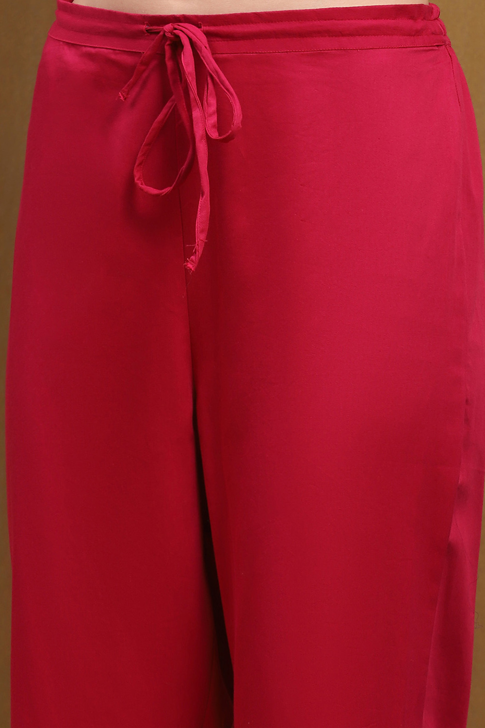 Magenta Polyester Blend Straight Suit Set image number 2