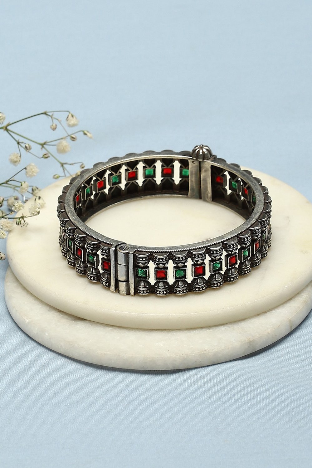 Red-Green Brass Bangles image number 0