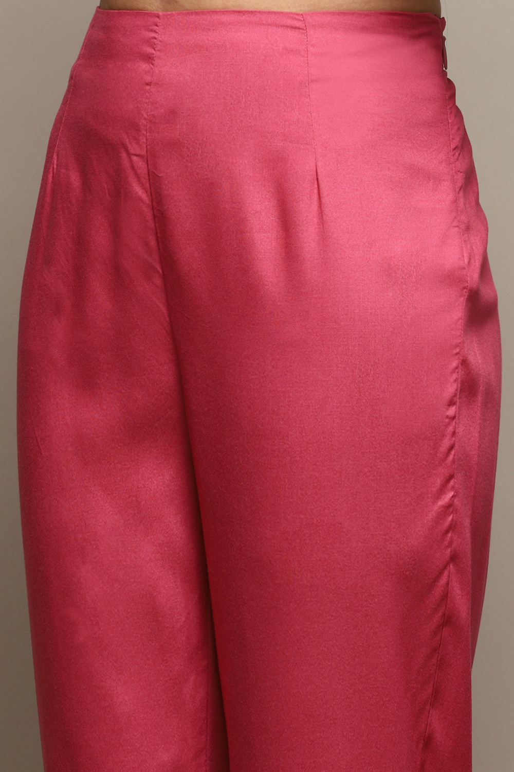 Pink Printed Straight Kurta & Pants Suit Set image number 2