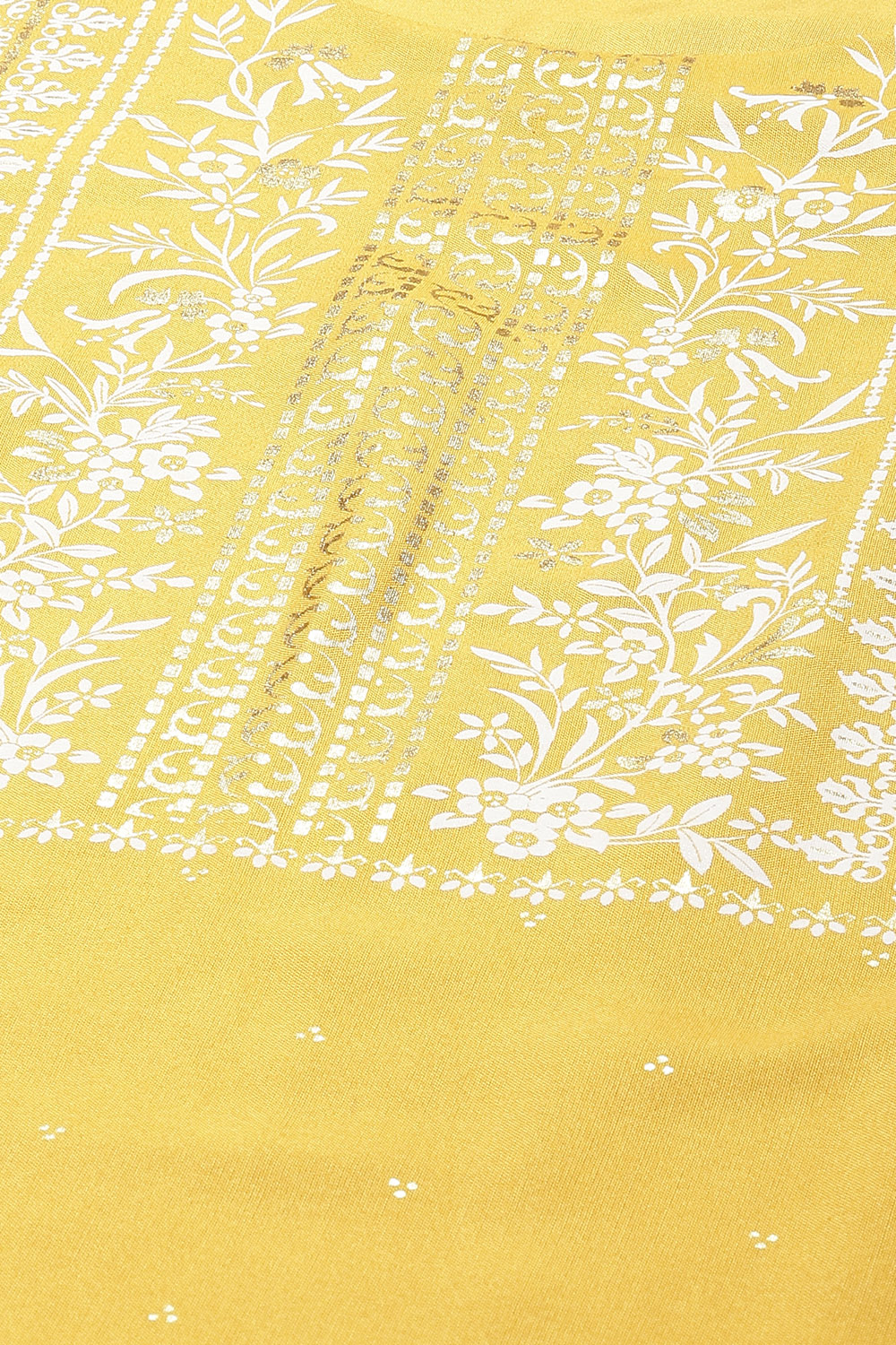 Mustard Printed Rayon Straight Kurta Palazzo Suit Set image number 1