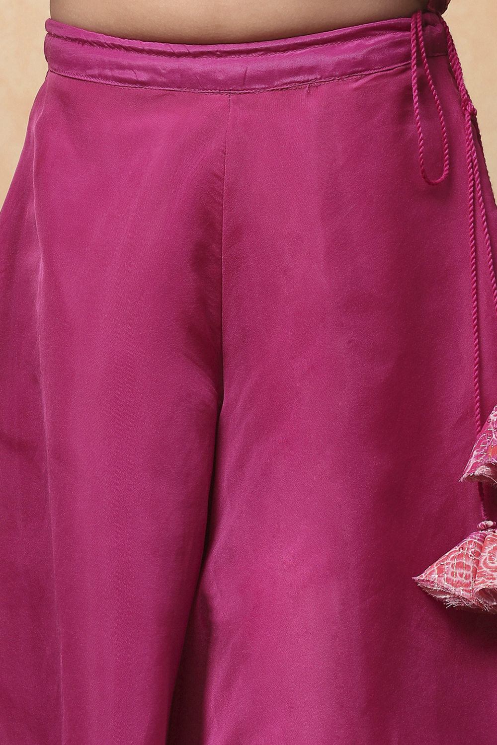 Pink Polyester Blend Flared Kurta Set image number 2