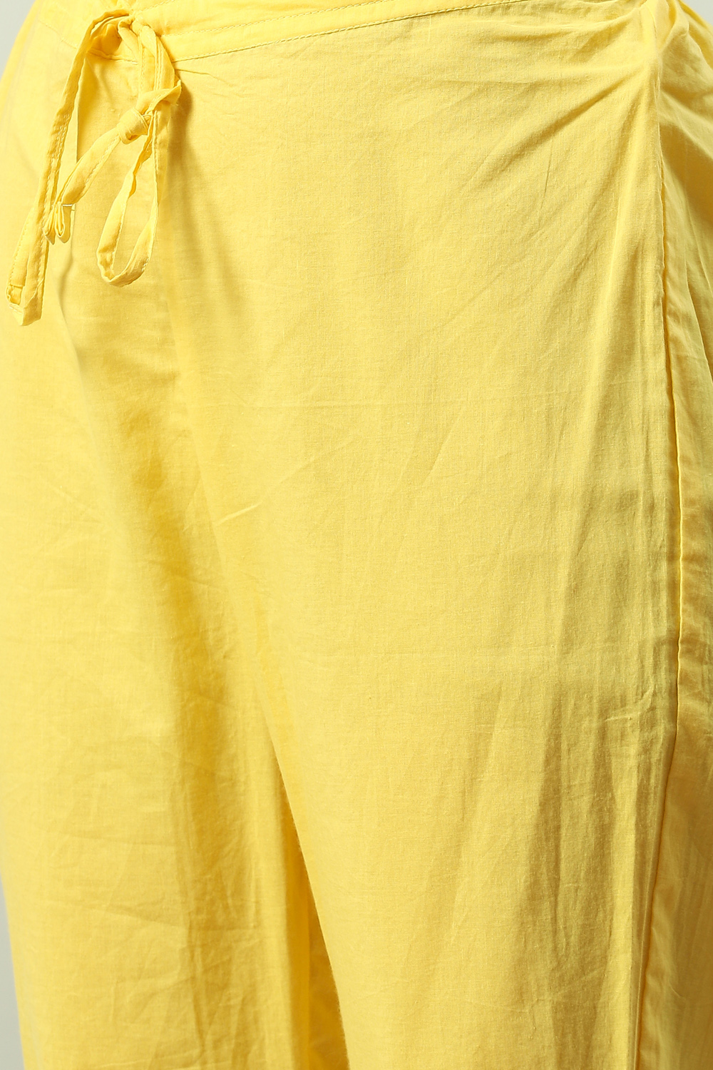 Blush Peach Yarndyed A-Line Kurta Regular Pants Suit Set image number 3