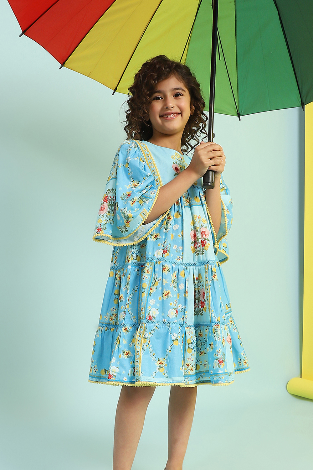 Sky Blue Cotton Dress image number 7