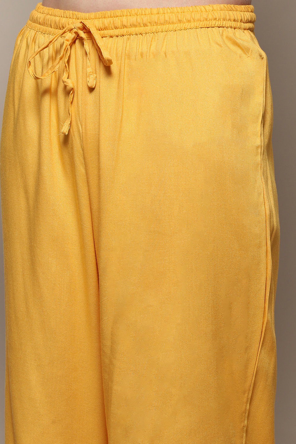 Yellow Printed Sequined Kurta & Palazzo Suit Set image number 2