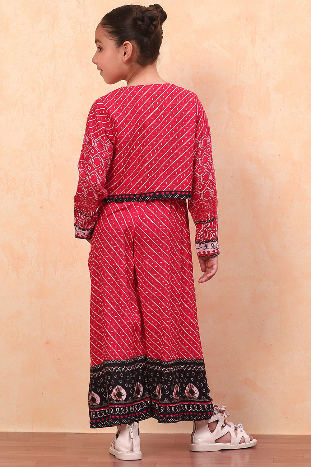 Red Rayon Straight Dress image number 3