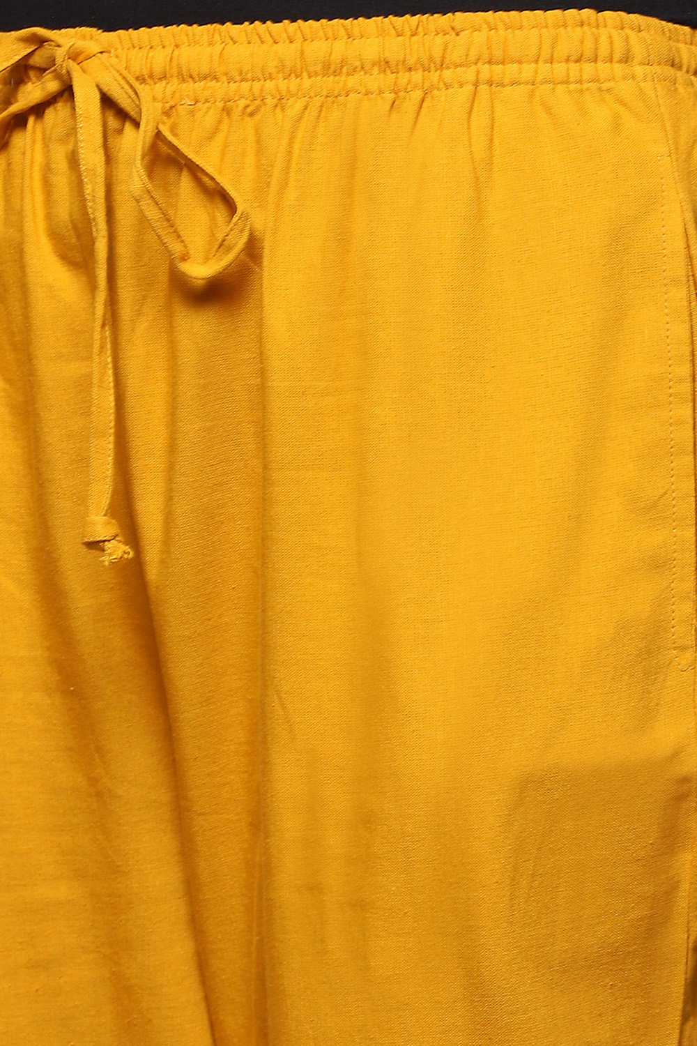 Mustard Cotton Flax Pants image number 1