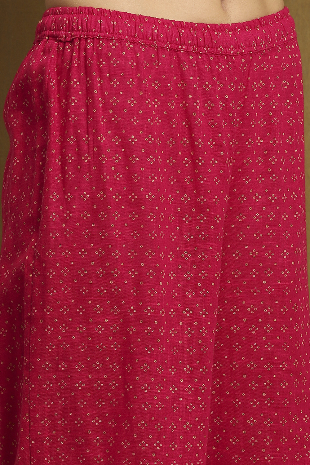 Fuchsia Cotton A Line Suit Set image number 2