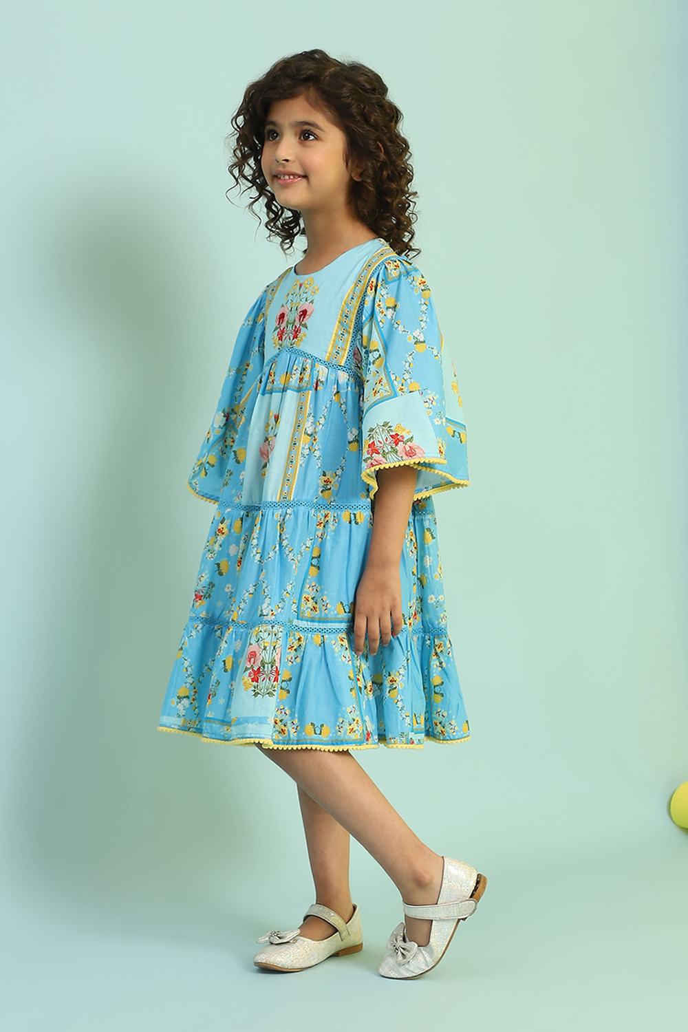 Sky Blue Cotton Dress image number 2