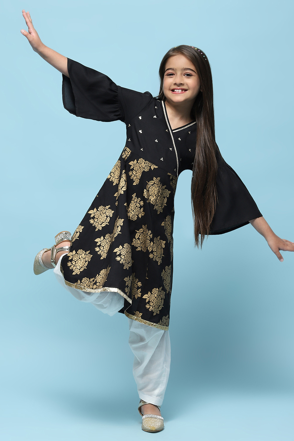 Black Cotton Short Kurti image number 0