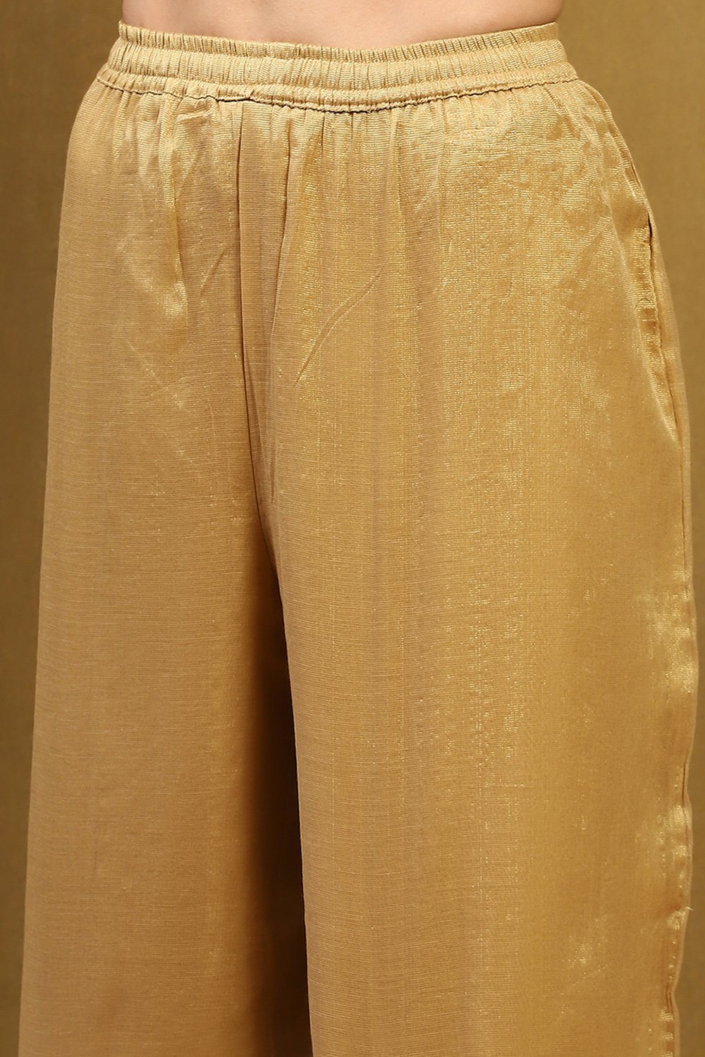 Gold Cotton Kalidar Suit Set image number 2