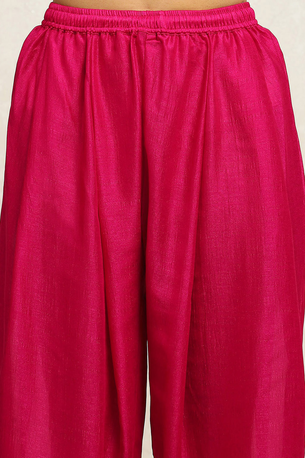 Fuchsia Solid Festive Straight Kurta Set image number 2