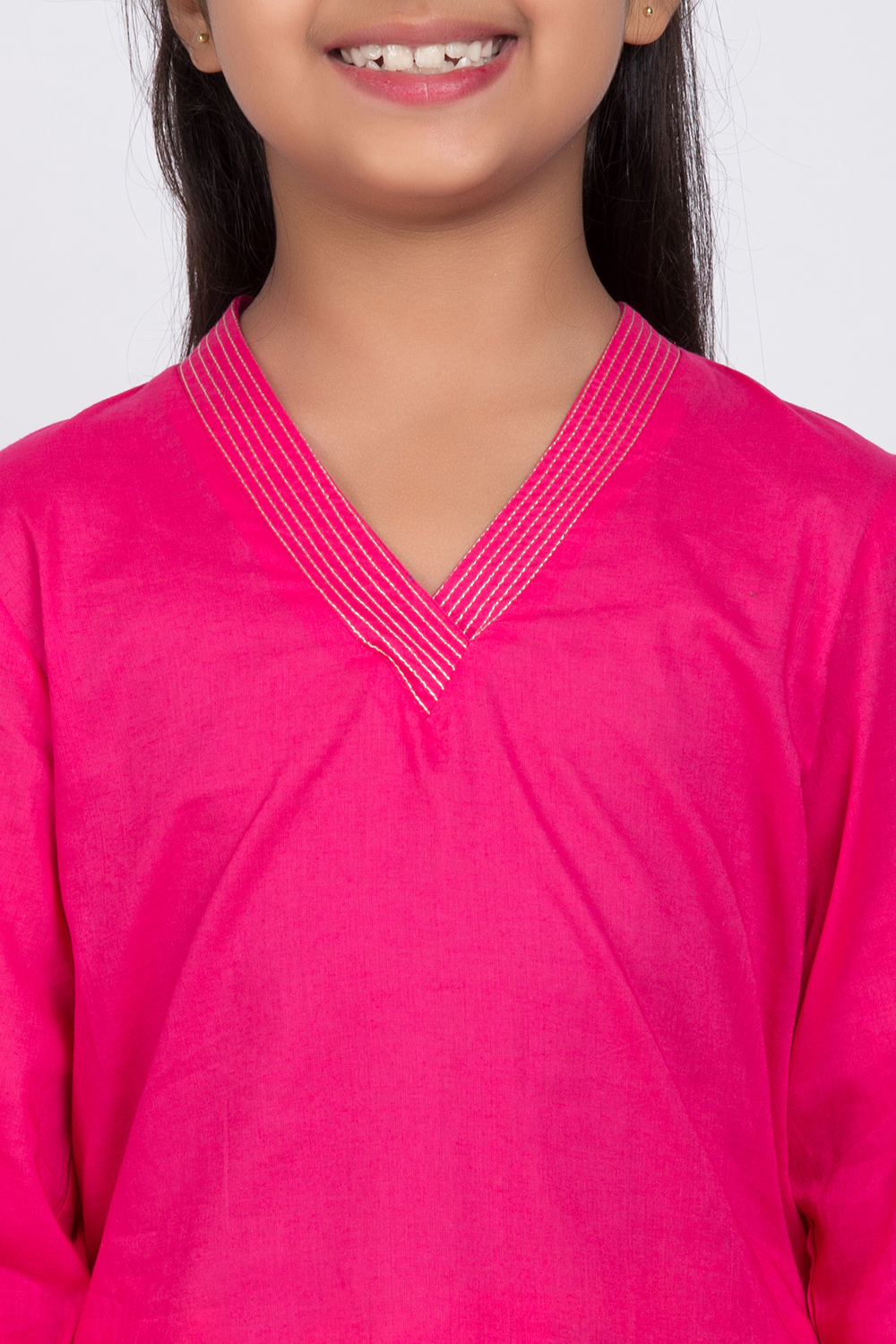 Pink Cotton Straight Kurta Salwar Suit Set image number 1