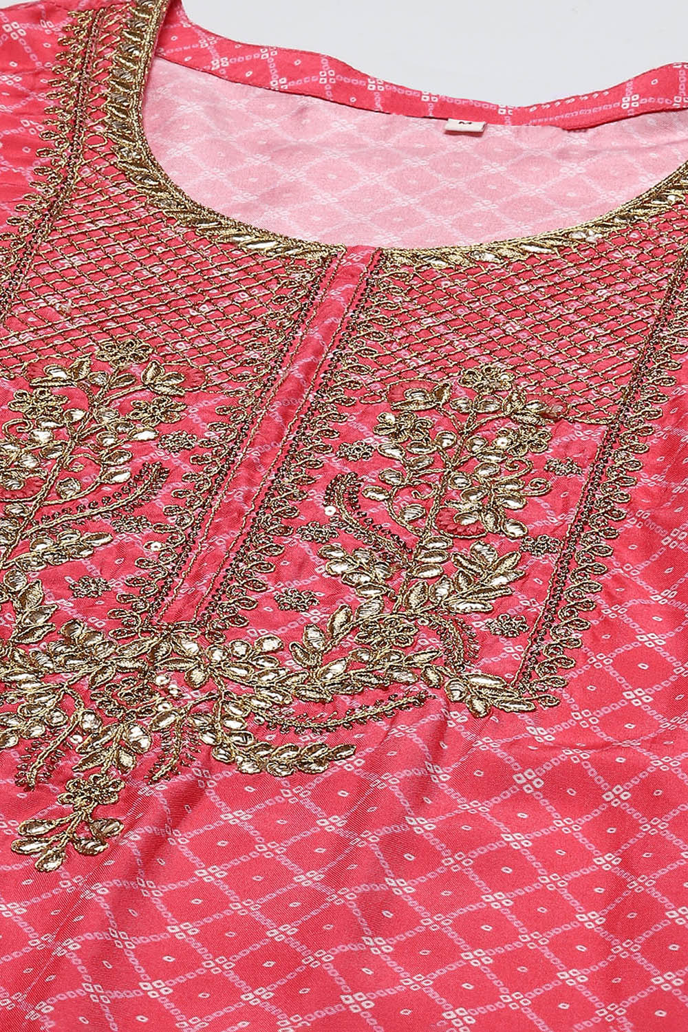 Pink Muslin Digital Print Unstitched Suit Set image number 2