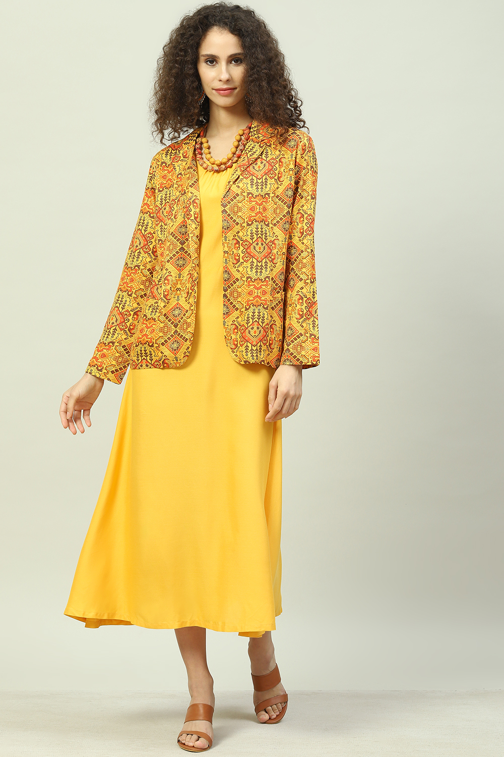 Mustard Rayon 2 Piece Set image number 0