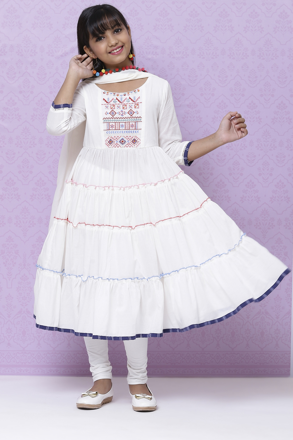 White churidar for on sale girls