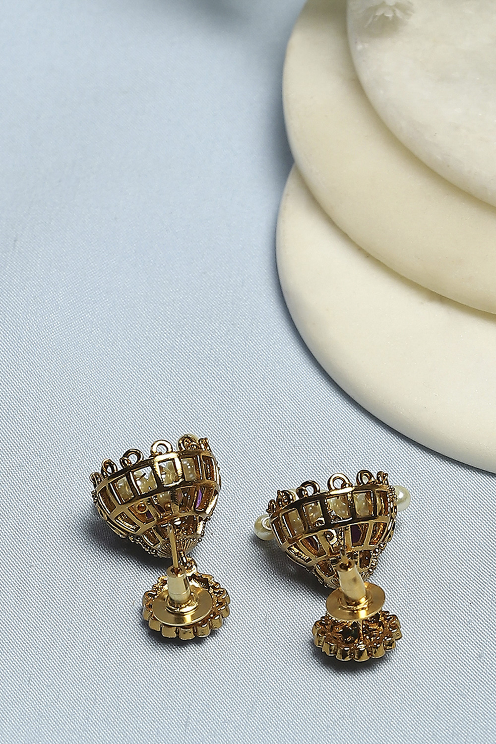 Gold Brass Jhumka image number 2