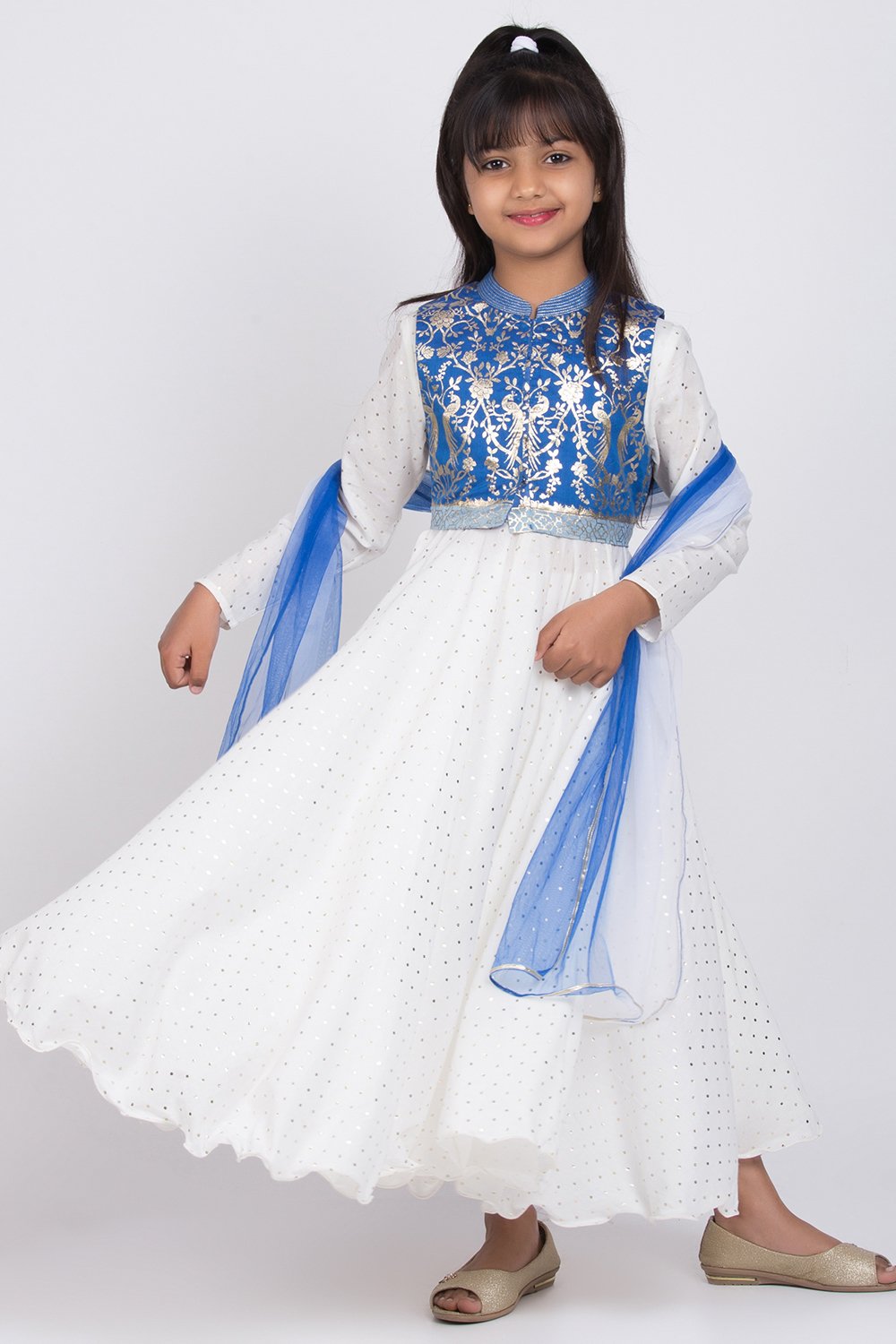 Biba white clearance anarkali suit