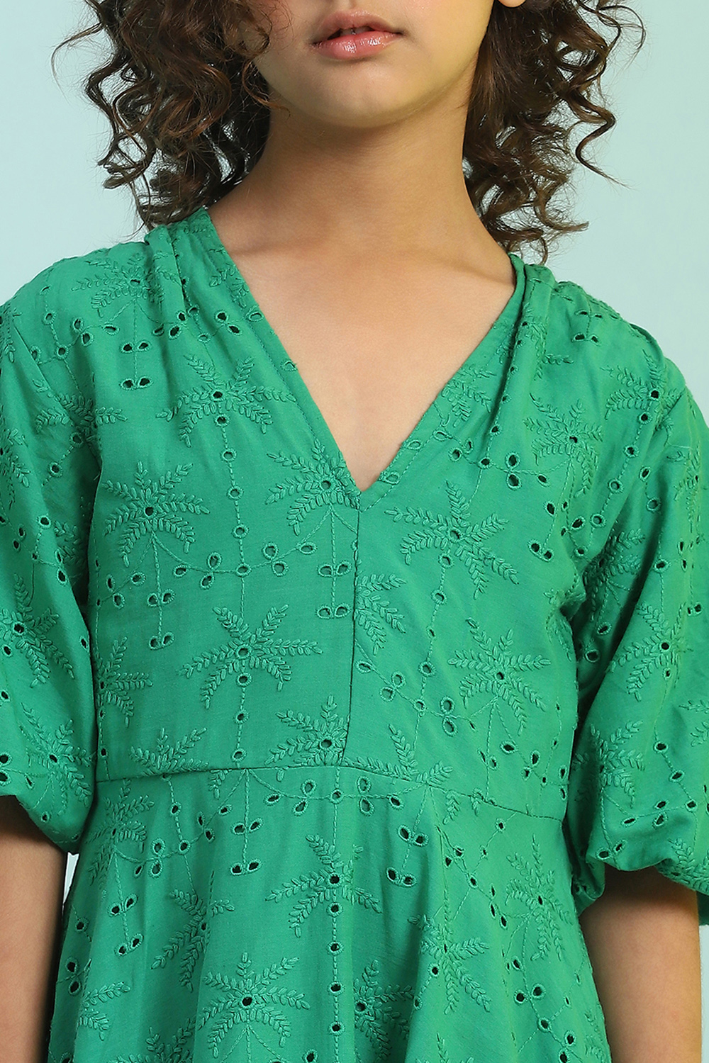 Green Cotton Dress image number 1