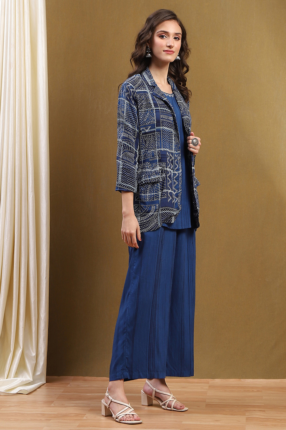 Indigo Rayon Straight Set image number 5