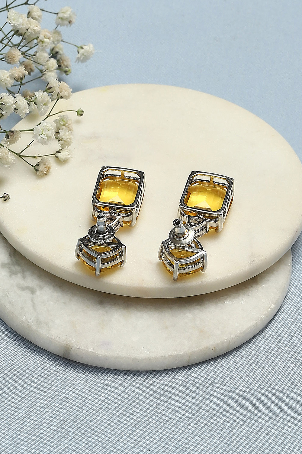 Yellow Brass Earrings image number 2
