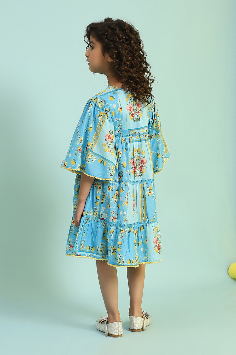 Sky Blue Cotton Dress image number 3