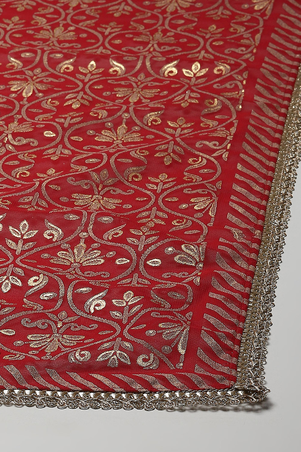 Red Rayon Straight Kurta Salwar Suit Set image number 3