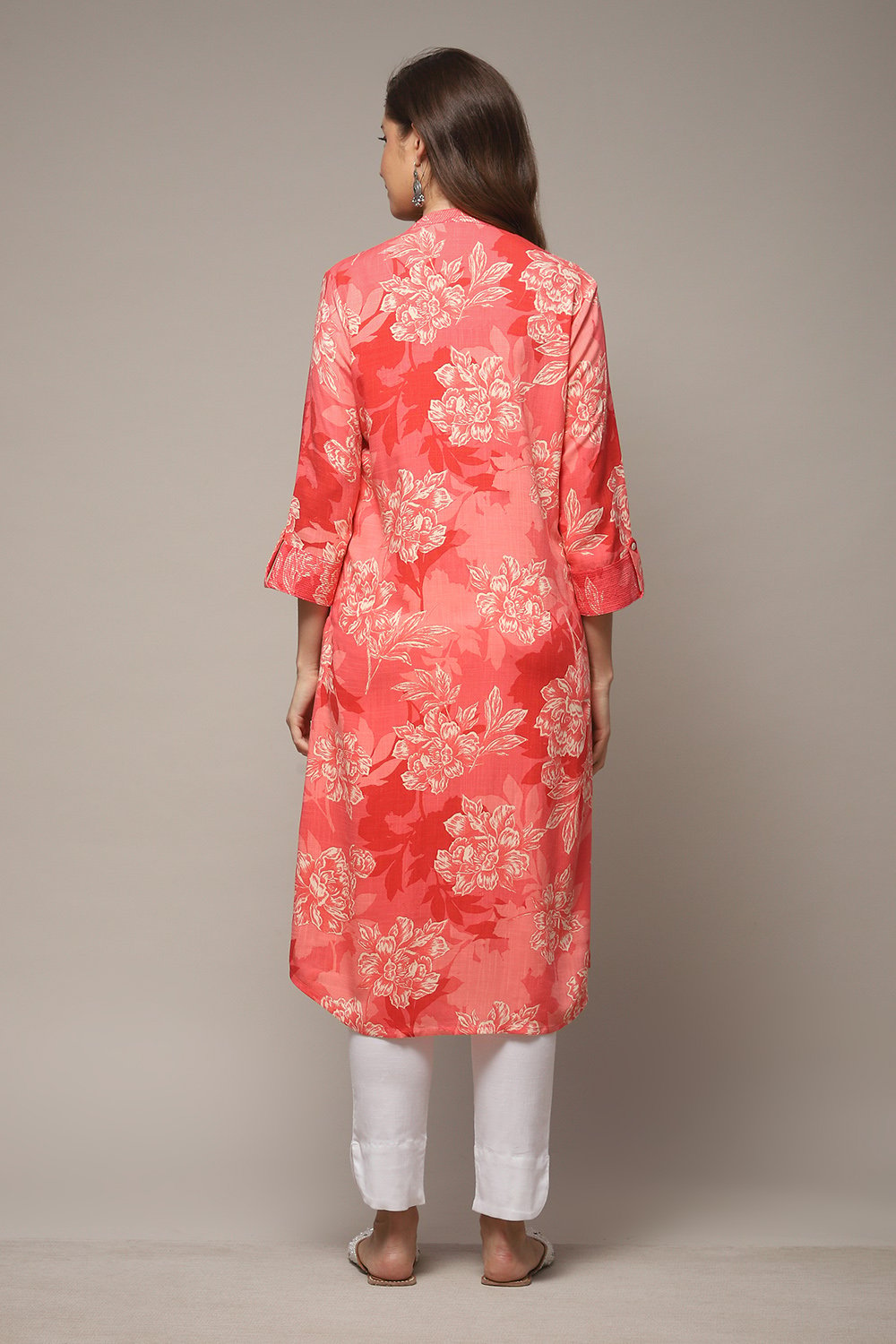 Coral LIVA Straight Printed Kurta image number 2