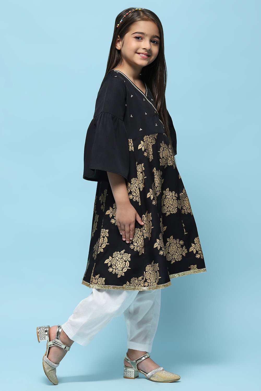 Black Cotton Short Kurti image number 5