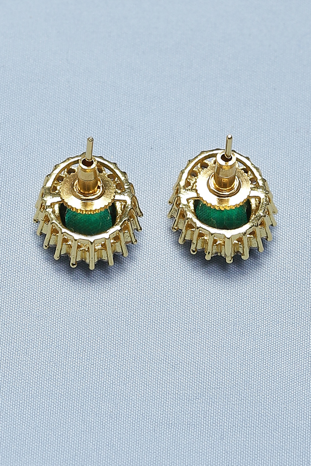 Green Brass Earrings image number 2