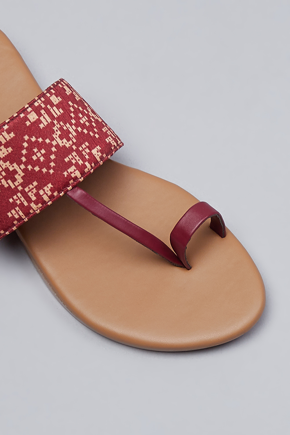 Maroon Fabric Slipon image number 2