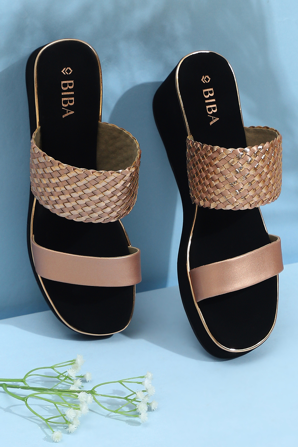 Gold Pu Slip-Ons image number 6