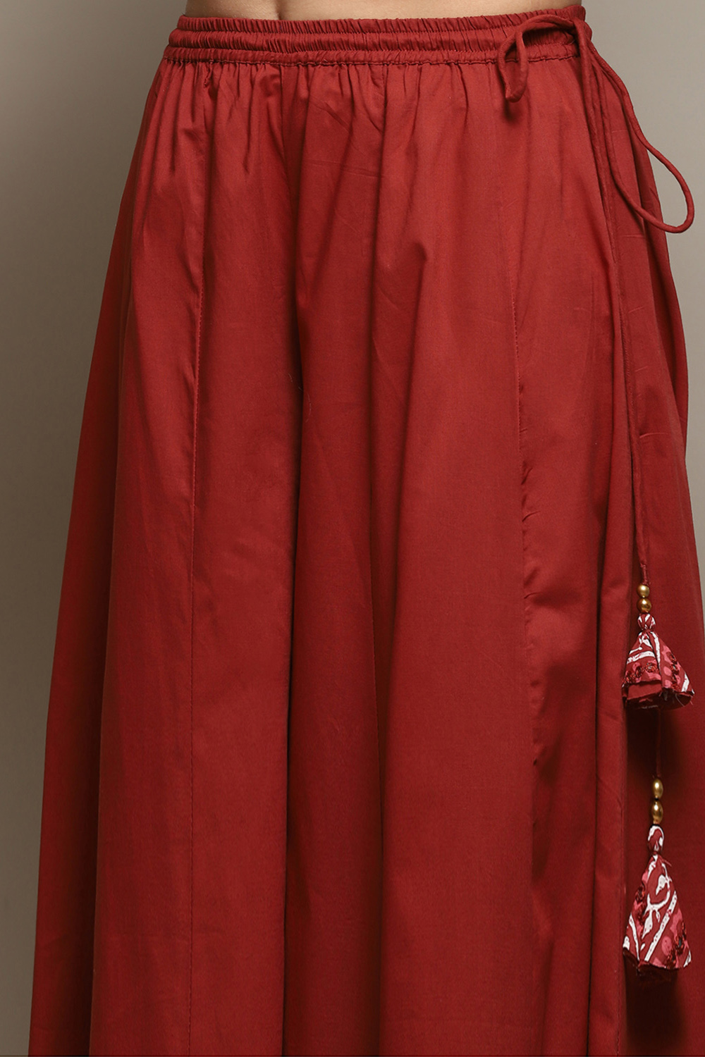 Red Cotton Straight Printed Kurta Sharara Suit Set Kurta, Sharara ...