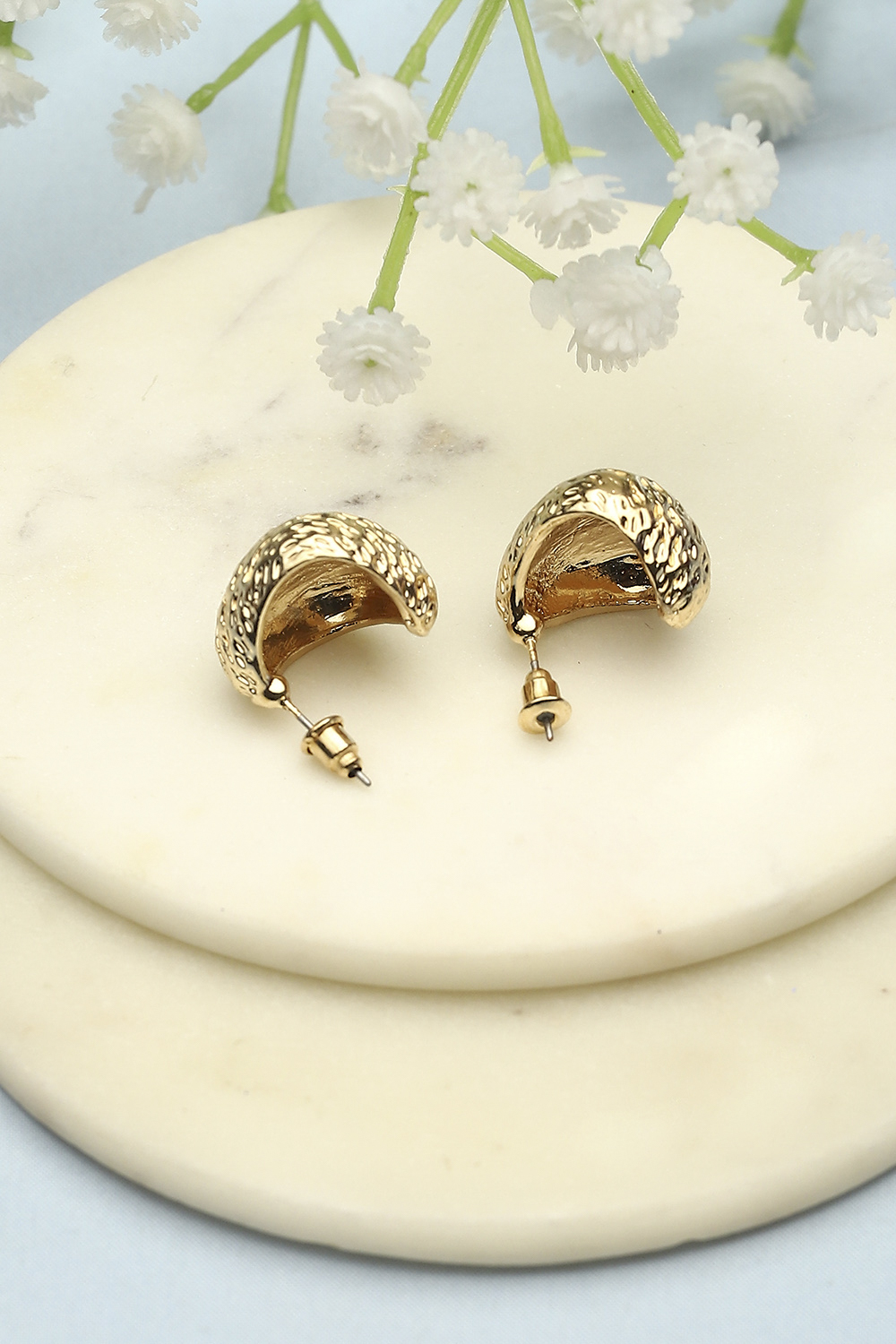 Gold-Toned Contemporary Everyday Studs image number 2