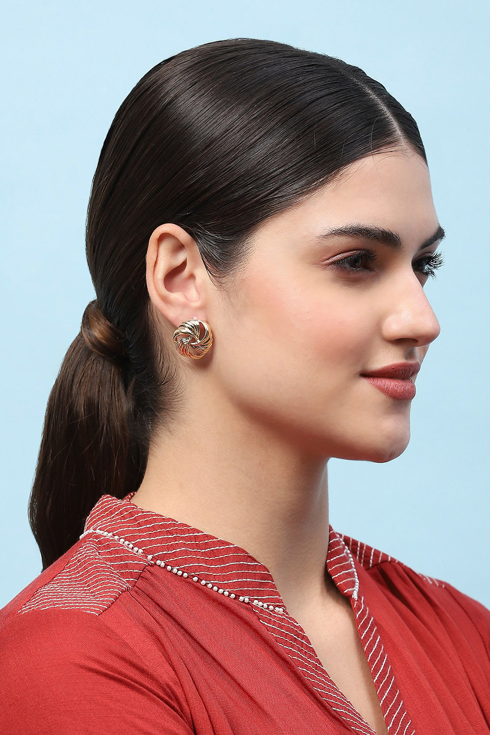 Gold Western Contemporary Studs image number 1