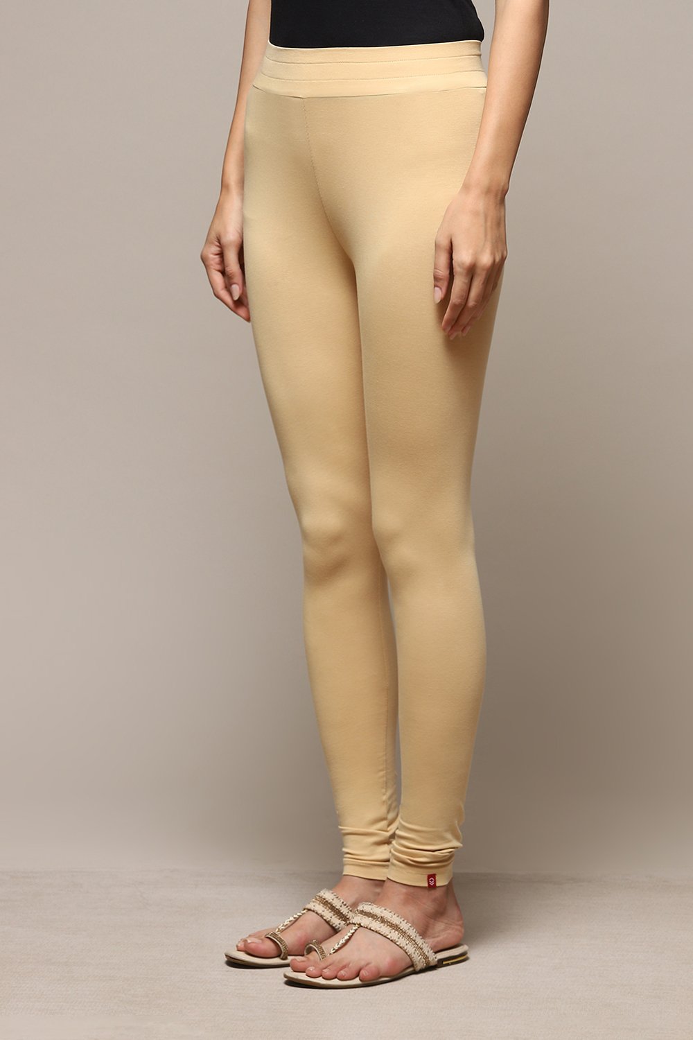 Royal Premium Quality Cotton Leggings for Women XL (Beige) at Rs