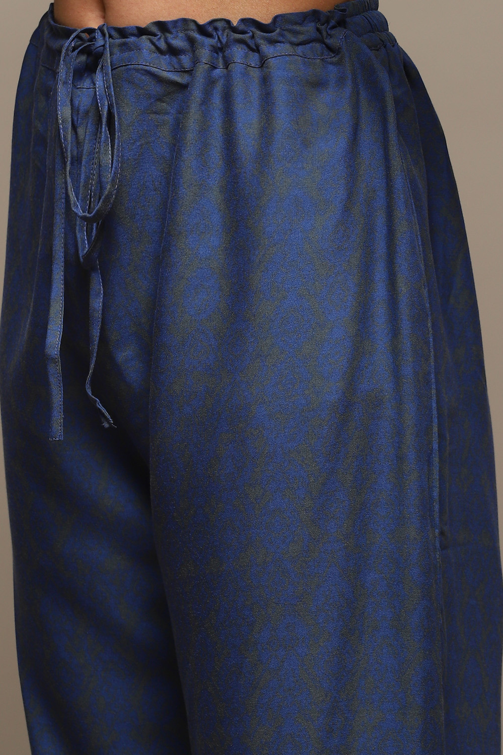 Indigo Rayon Straight Kurta Palazzo Suit Set image number 2