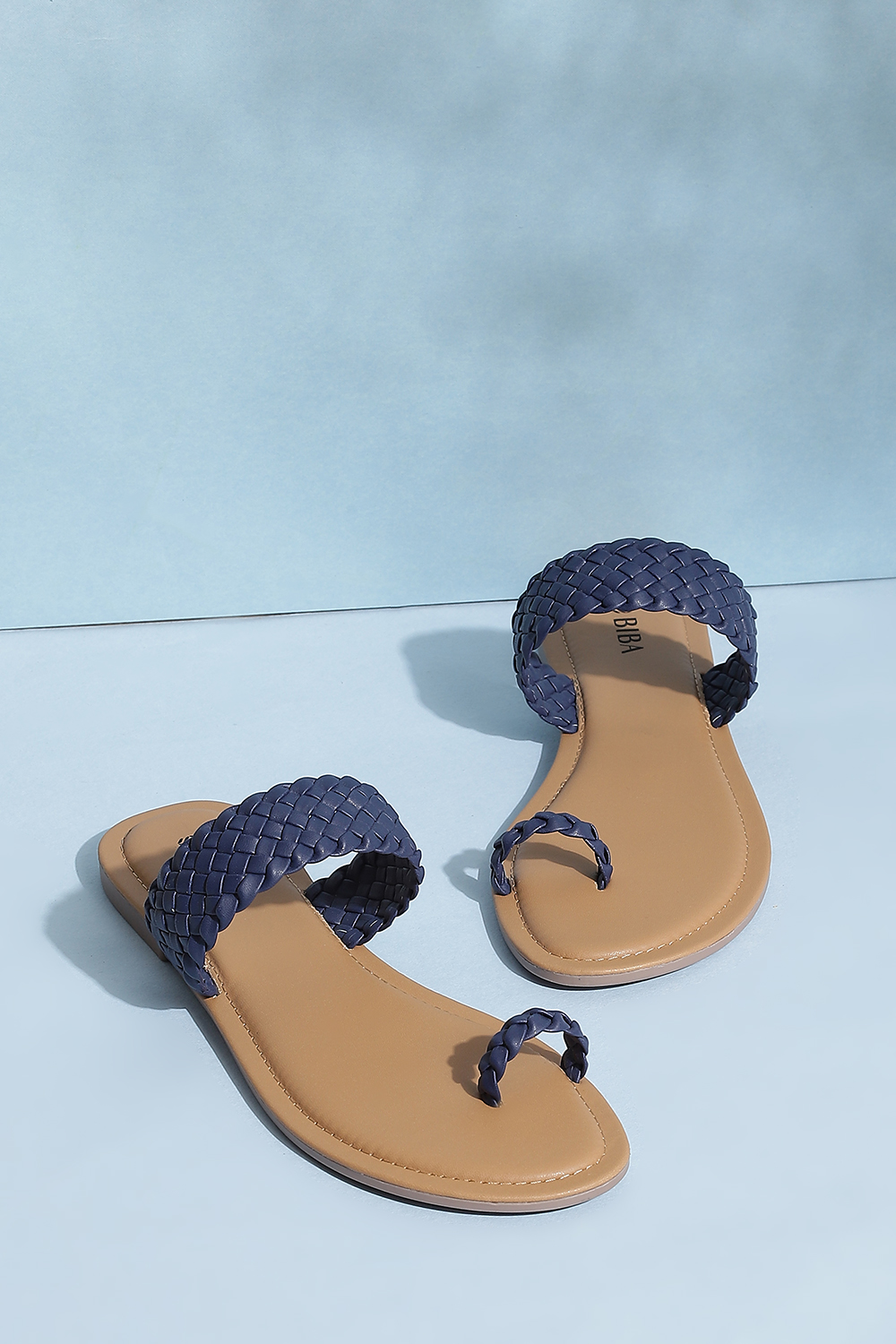 Navy Pu Ring Toe Sandals image number 0