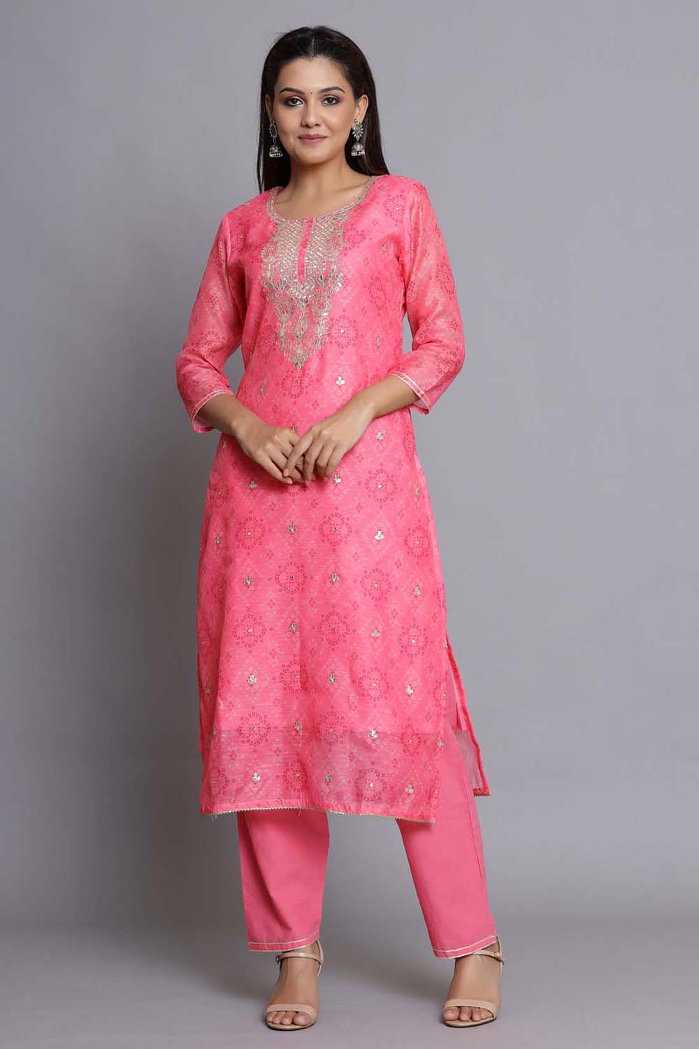 Easy Stitch Pink Muslin Suit image number 2