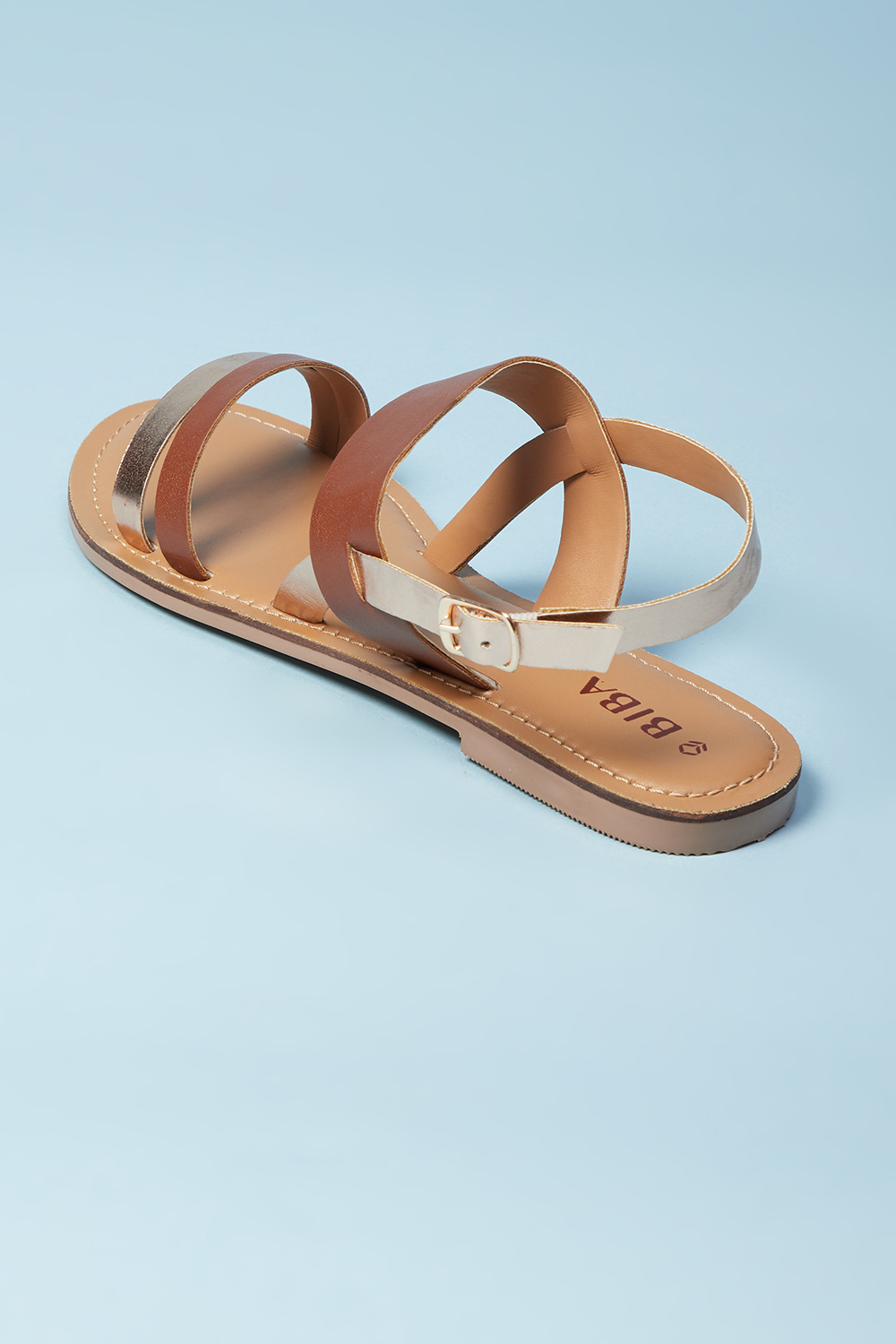 Gold Pu Sandals image number 4