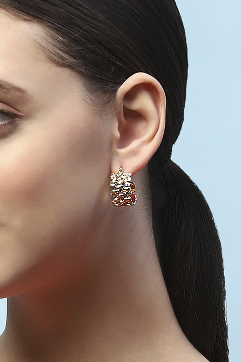 Gold-Toned Everyday Contemporary Hoops image number 3