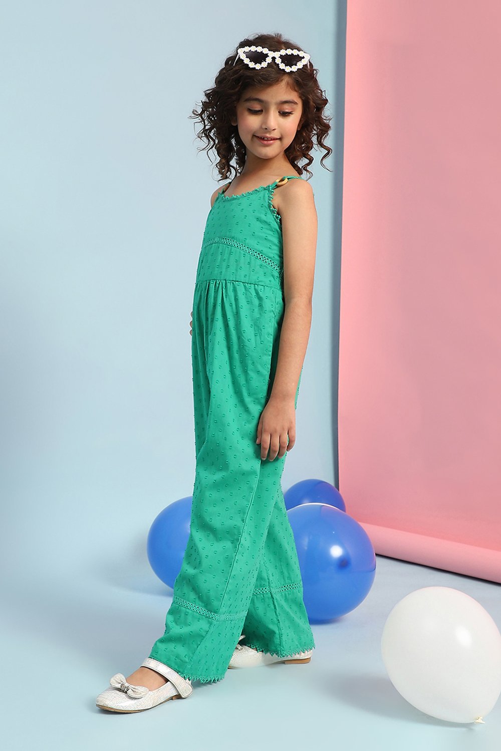 Green Cotton Jumpsuit image number 2