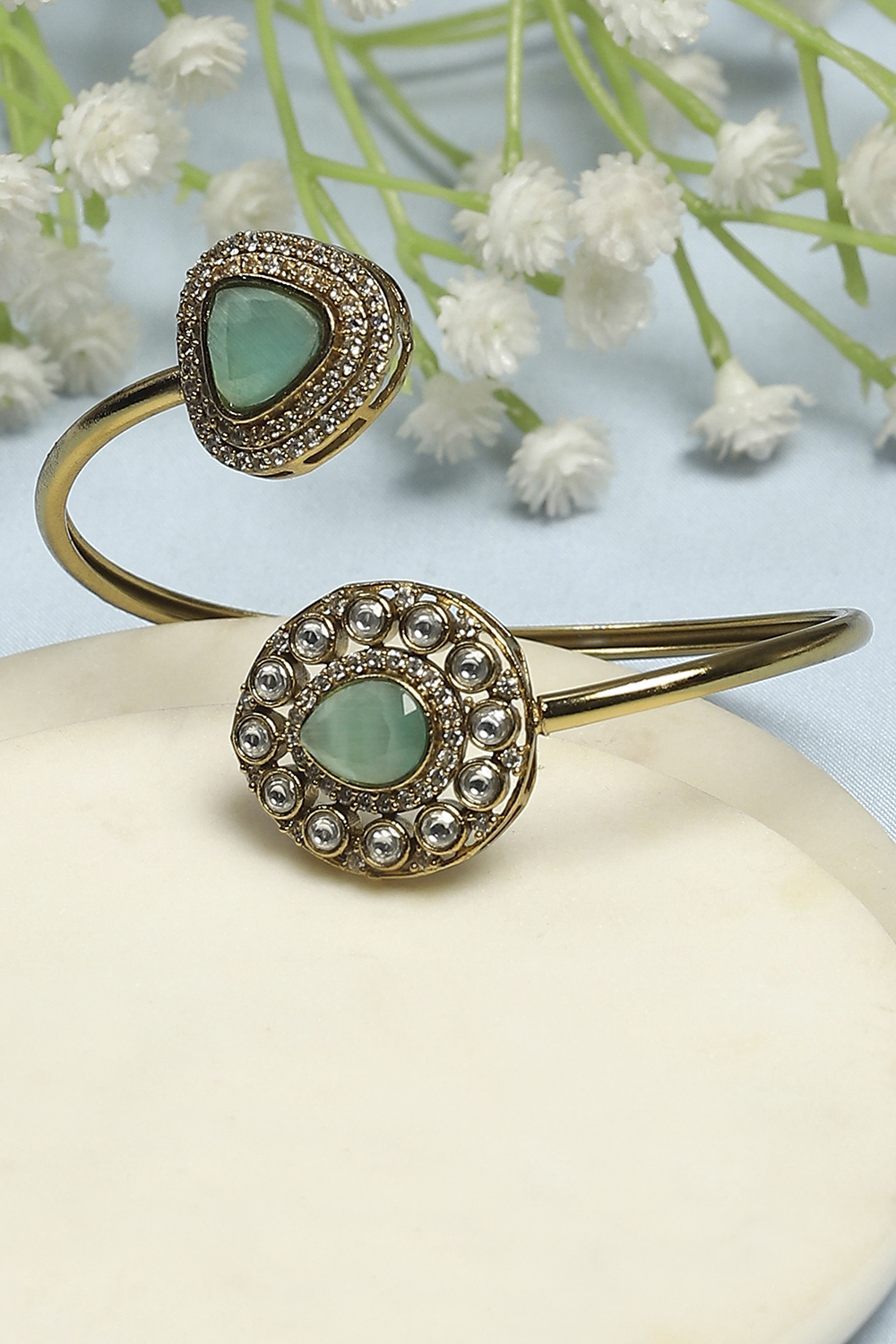 Mint Green Brass Bracelet image number 0