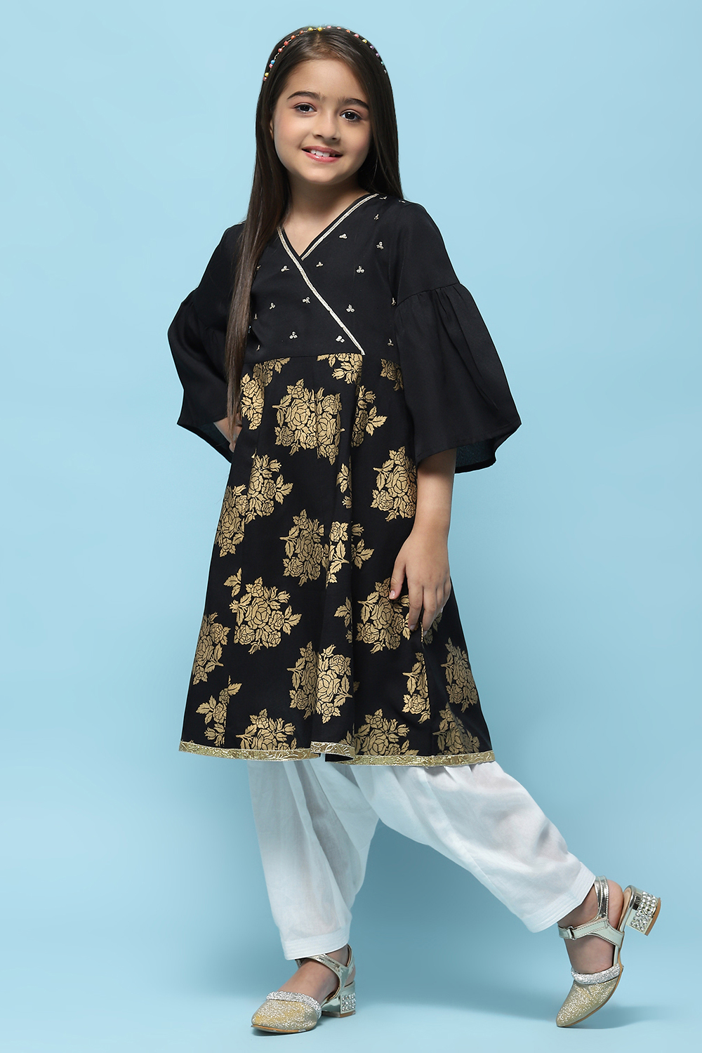 Black Cotton Short Kurti image number 3