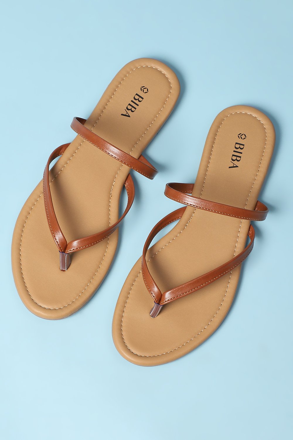 Cute brown flip flops on sale