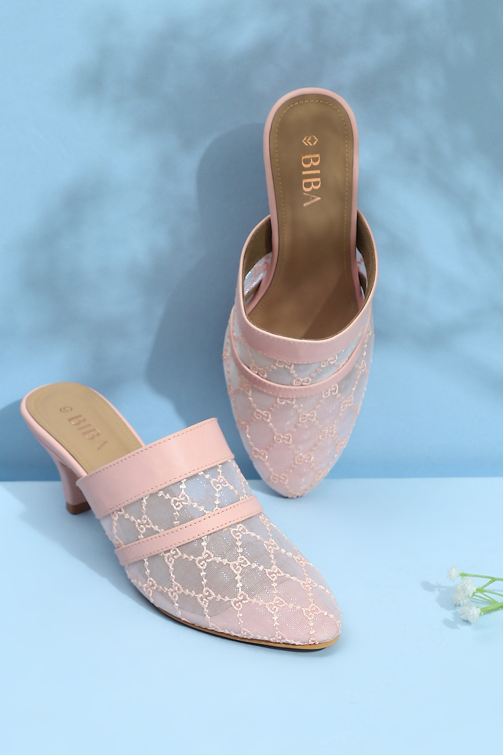 Pink Fabric Slip-Ons image number 0