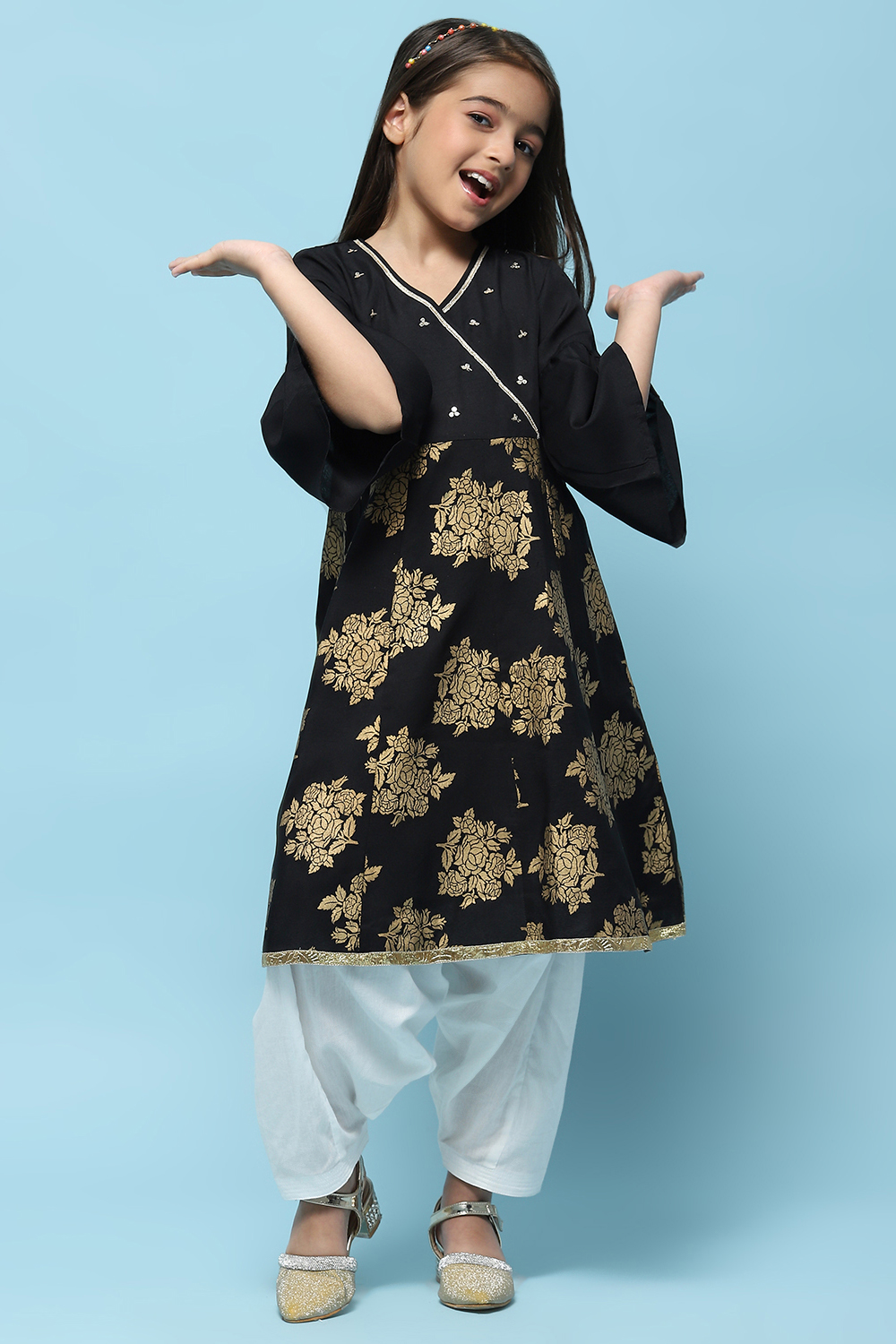 Black Cotton Short Kurti image number 7