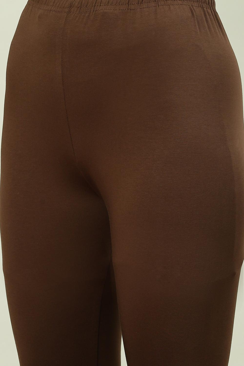 Buy CO COLORS Women Brown Solid Cotton Lycra Blend Legging - XL Online at  Best Prices in India - JioMart.