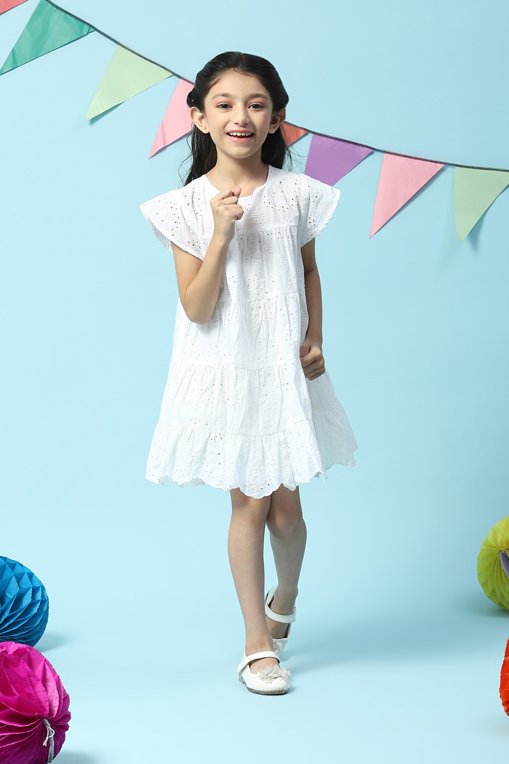 White Cotton Dress image number 5