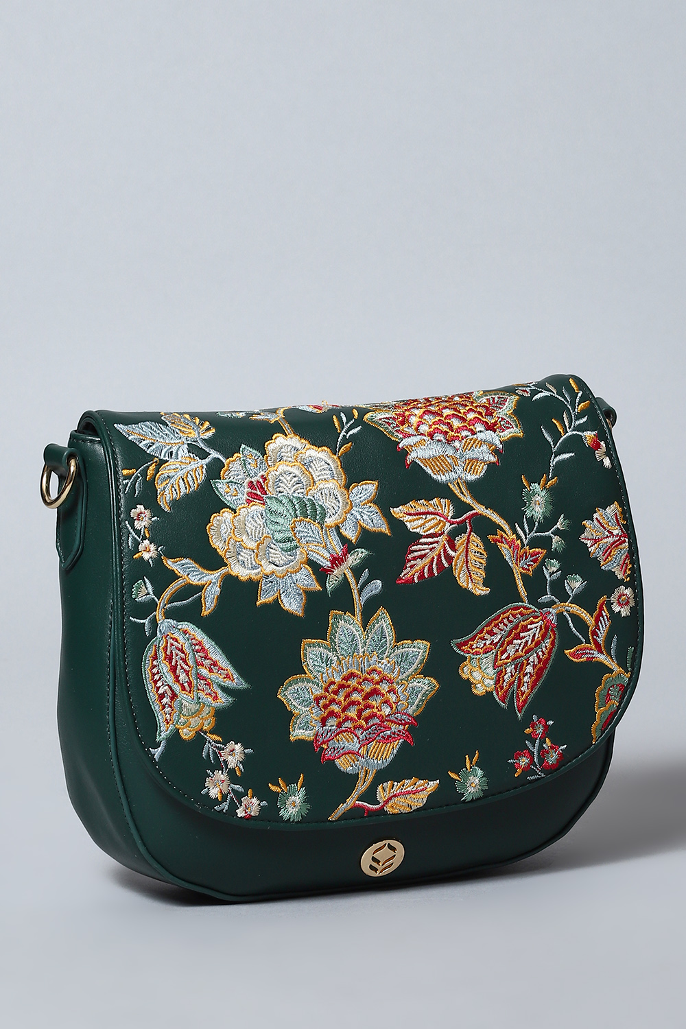 Green Pu Leather Crossbody image number 5